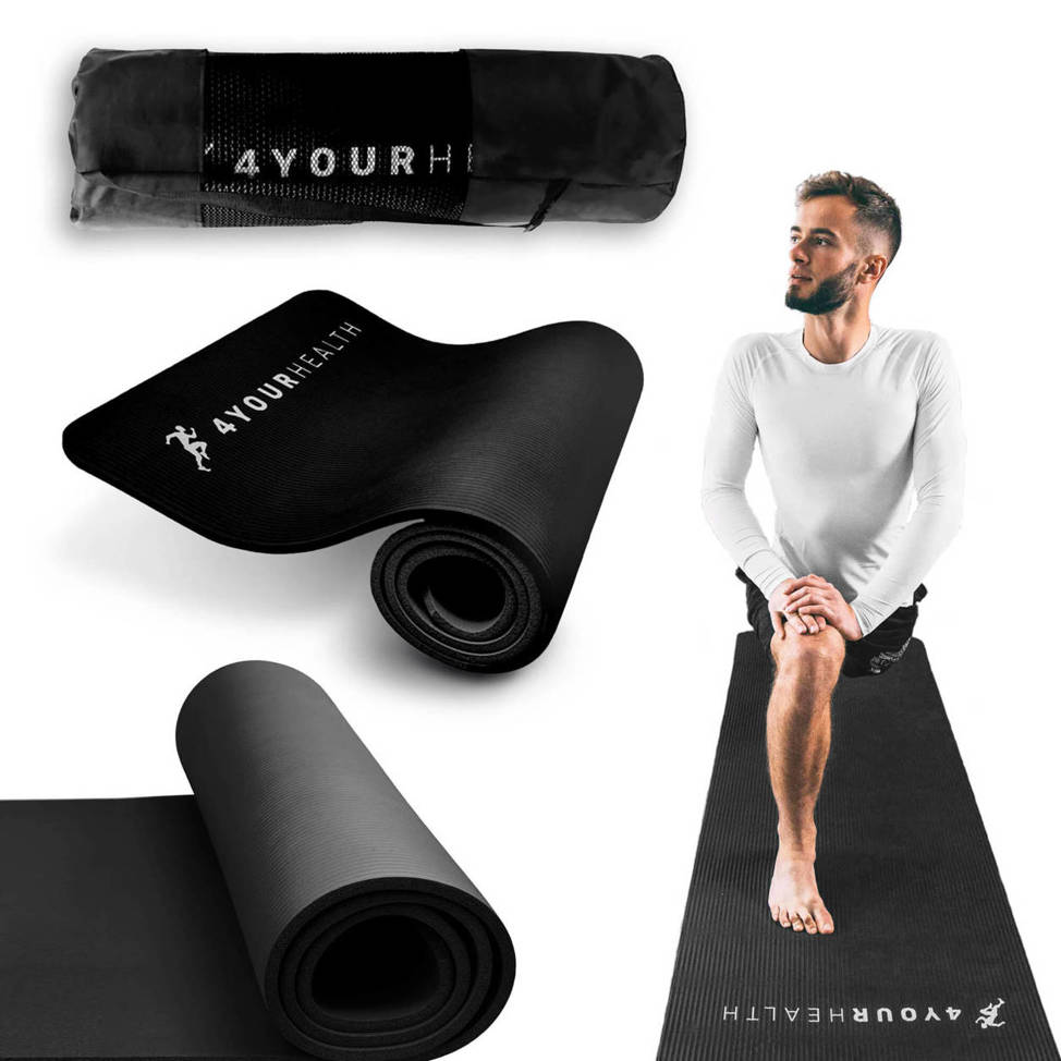 Fitness Yoga Matte 1cm Schwarz